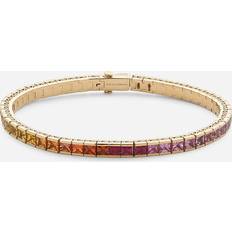 Tennis Bracelets Dolce & Gabbana Tennis bracelet in yellow gold 18kt with multicolor sapphires