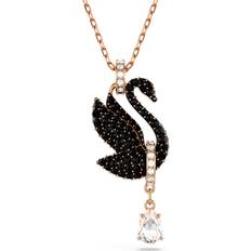 Swarovski Charms & Vedhæng Swarovski Uld Kvinders Vedhæng Svane Sort Rosaguld Legierungsschicht - Lyserød