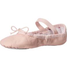 Mädchen Hallenschuhe Bloch Bunnyhop Full Sole Leather Ballet Slipper - Pink