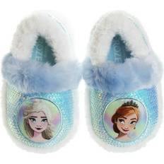 White Slippers Disney Frozen Girls slippers Blue White 7-8