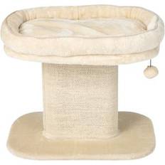 2-Tier Cat Tree with Sleeping Perch Plate and Beige