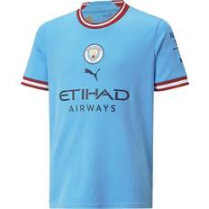 Sports Fan Apparel Puma 2022-23 Manchester City Home Jersey Light Blue-Intense Red