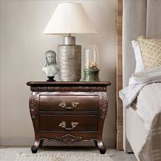 Design Toscano Sorbonne French Nightstand Bombe Bedside Table