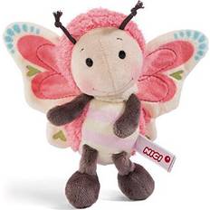 NICI 44933 Cuddly Soft Toy Butterfly, Plush, 25cm, Pink/Multi-Coloured