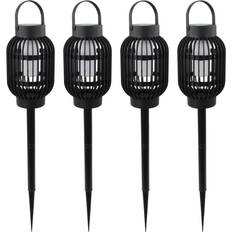 4 2-in-1 Solar Garden Light Lantern Post