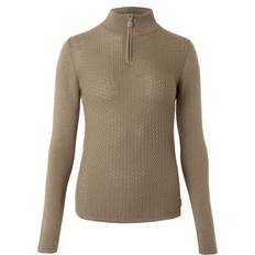 B Vertigo Ruth Women's Knitted Pullover with Zipper Shiitake Women