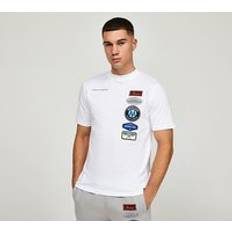 Mercier T-shirts Mercier Hybrid Badge T-Shirt - White Cotton