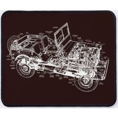 BearLad Mouse Pad Jeep GP 4x4 Blueprint 11.8 Mousepad