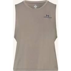 Beige Débardeurs Under Armour Débardeur Crop Femme - Marron