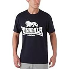 Naturfarvet - Voksen Overdele Lonsdale Bluser T-Shirts - Blå/Hvid