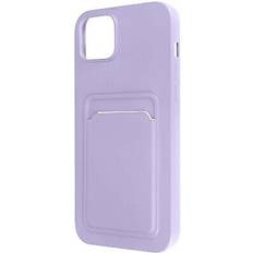 Avizar Coque iPhone 14 Silicone Souple Porte-carte lavande