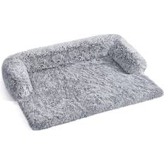 Feandrea FluffyHug XXL Dog Sofa Bed 122 x 95 x 18 cm Grey Ombré