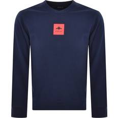 Replay Men Sweaters Replay Crew Neck Sweatshirt Navy