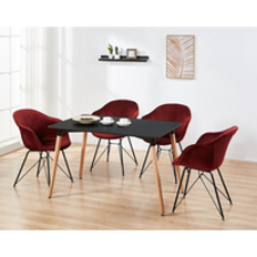 Red Dining Sets Life Interiors Valentina Halo Dining Set