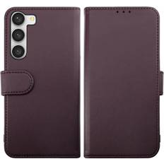 Mobilmarket Samsung Galaxy S23 Plånboksfodral Magnet Rvelon Lila Bordeaux