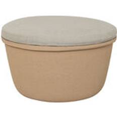 Papir Siddepuffer Paper Paste Living The Pouf Terracotta/Taupe Siddepuf 32cm