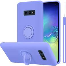 Cadorabo LIQUID LIGHT PURPLE Case for Samsung Galaxy S10e Cover Protection TPU Silicone Gel Back case Fokus Ring Purple