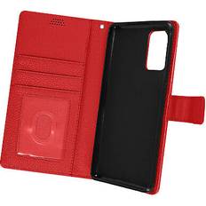 Accesorios para teléfonos móviles Avizar Funda Motorola Edge 30 Pro Solapa Tarjetero Soporte Vídeo roja rojo