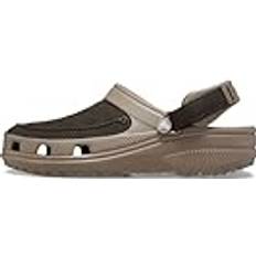 Wide Fit Slippers & Sandals Crocs Herren Yukon Vista II LiteRide Clog Holzschuh, Pilzschokolade, Weit