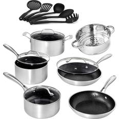 Granitestone Granite Stone Silver Cookware Set with lid