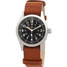 Hamilton H69439531 Khaki Field brun 38 mm rostfritt stål, Brun, 38 mm, armband