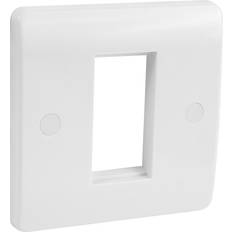 Click Scolmore Click Click Mode Data Face Plate 1 Gang 1 Module in White Plastic