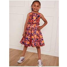 Chi Chi London Girls Floral Abstract Midi Dress Navy, Navy, Years, Women YEARS Navy