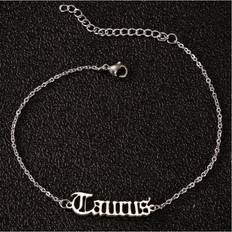 With Clasp Anklets Tianci Ankle-Scorpion Steel -1pcs,Zodiac Anklet for Women Stainless Steel Old English Zodiac Letter Anklet Bracelet for Women