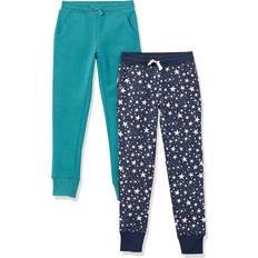 Stars Trousers Amazon Essentials girls Sweatpants, Pack of 2, Teal BlueNavy, Stars