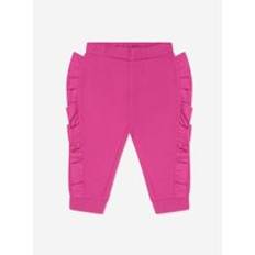 Balmain Baby Girls Ruffle Trim Sweatpants Pink 36M