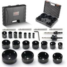 VEVOR Hole Saw Kit, 18 pcs Saw Blades, 6 Drill Bits, 1 Hex Wrench, Bi Metal M42 Hole Saw Set with Carrying Case, General Purpose Size from 3/4' to 4-1/2'