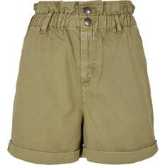 Damen - Grün Shorts Urban Classics Damen Paperbag Shorts, Khaki