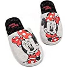 Shoes Disney Minnie Mouse Slippers Womens Slip-On Grey House Shoes 7-8