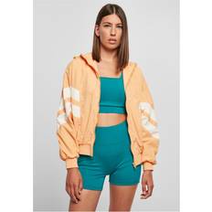 Herr - Randiga Ytterkläder Urban Classics Damjacka, Crinkle Batwing jacka, col.paleorange/whitesand L, Col.paleorange/vitsand