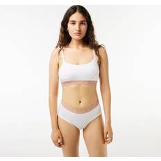 Lacoste Bras Lacoste Stretch Cotton Logo Band Bralette - White