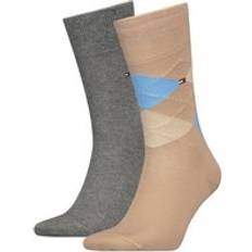 Tommy Hilfiger Beige Socks Tommy Hilfiger Men's Pack Men's Check Sock Cream 9/9.5/10.5/10/11