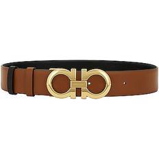 Ferragamo Gancini Reversible Leather Belt - Brown