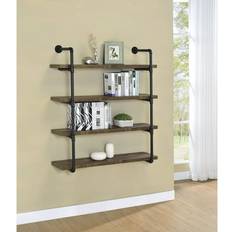 Bed Bath & Beyond Condou Black Metal 40-inch Wall Shelf