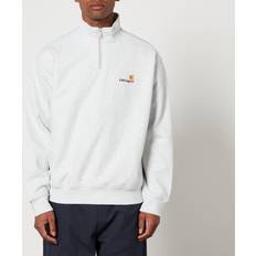 Carhartt WIP Kläder Carhartt WIP Half American Script Cotton-Blend Jersey Sweatshirt Grey