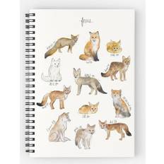 Office Supplies Famgem Spiral Notebook Foxes A5 120