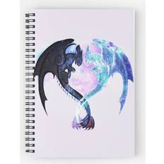 Office Supplies Famgem Spiral Notebook Dragon Heart Toothless Light Fury A5 120