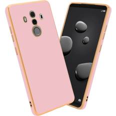 Cadorabo Glossy Pink Gold Case for Huawei MATE 10 PRO Protective Cover made of flexible TPU Etui silicone and with protection