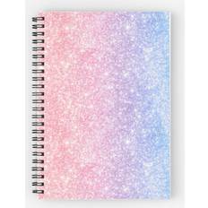 Office Supplies Famgem Spiral Notebook Pink Ombre Gradient Stardust A5 120