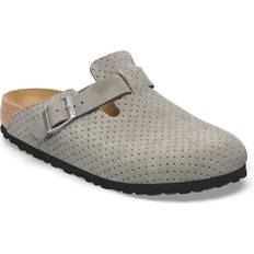 Birkenstock Boston BS Suede Embossed Narrow Fit - Grey