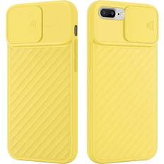 Cadorabo Gold case for Apple iPhone 7 PLUS 7S PLUS 8 PLUS TPU silicone cover protection Display Saver Display Protection Yellow