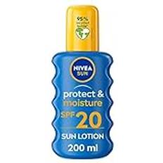Hudvård Nivea SUN Protect & Moisture Sun Spray SPF20 ml, solkräm 200ml