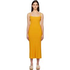 Knitted Dresses - Yellow Chloé Yellow Ribbed Long Dress