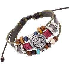 Tianci Women Lady Bohemia Wind Beaded Multilayer Hand Woven Bracelet Jewelry