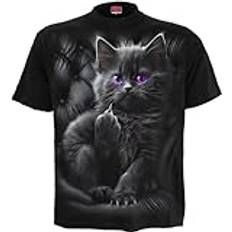 Modal T-shirts Spiral Cattitude T-Shirt - Black