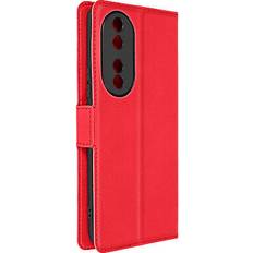 Accesorios para teléfonos móviles Avizar Funda para Honor 90 Lengüeta Tarjetero Soporte de vídeo Rojo rojo